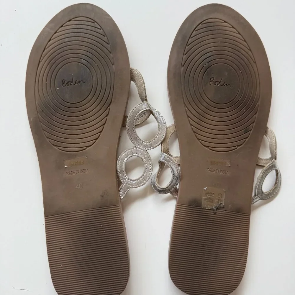 Boden Silver Sandals - size 40 - Picture 4 of 4